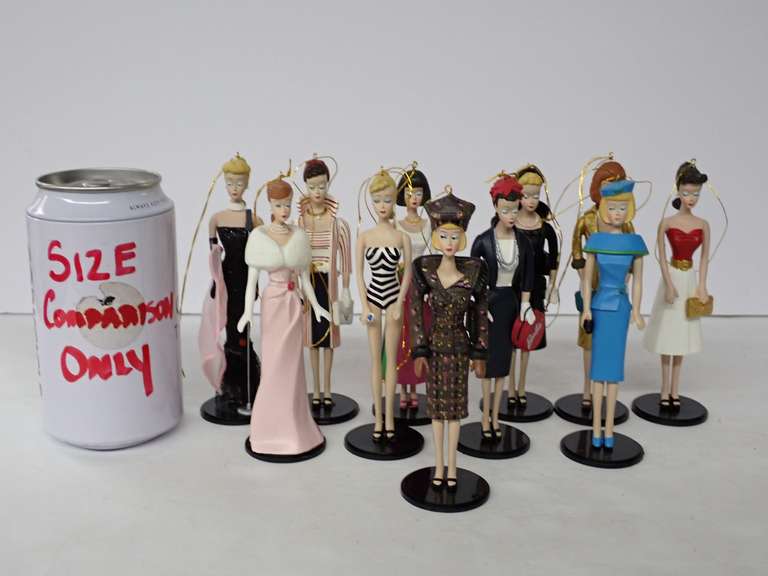 Collection of Barbie Ornament Dolls