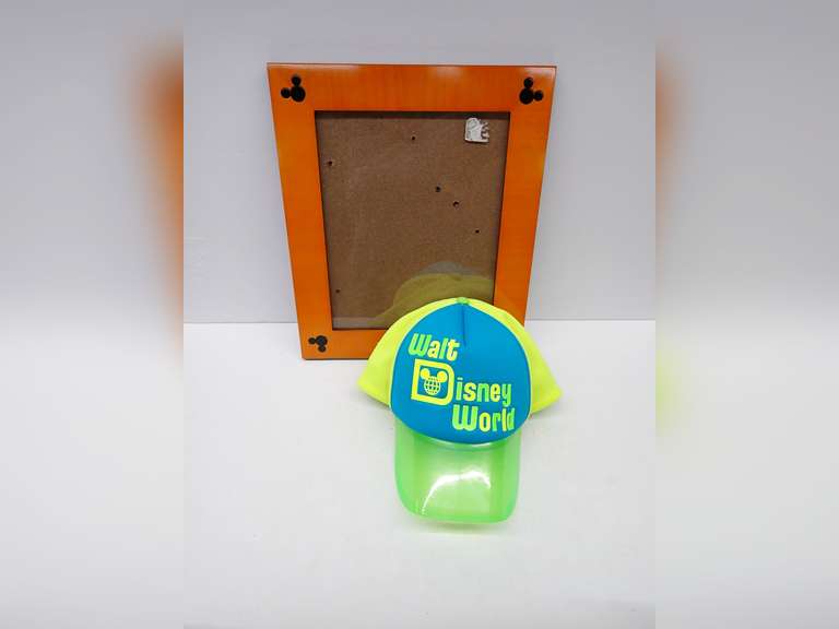 Walt Disney World Hat with Visor & Mickey Mouse Wooden Picture Frame