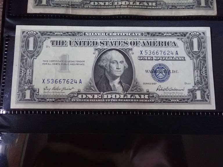 (3) SERIES 1957 $1 SILVER CERTIFICATES