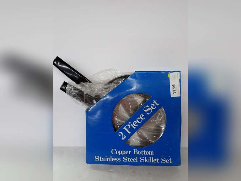 Stainless Steel Copper Bottom 2-Piece Skillet Set