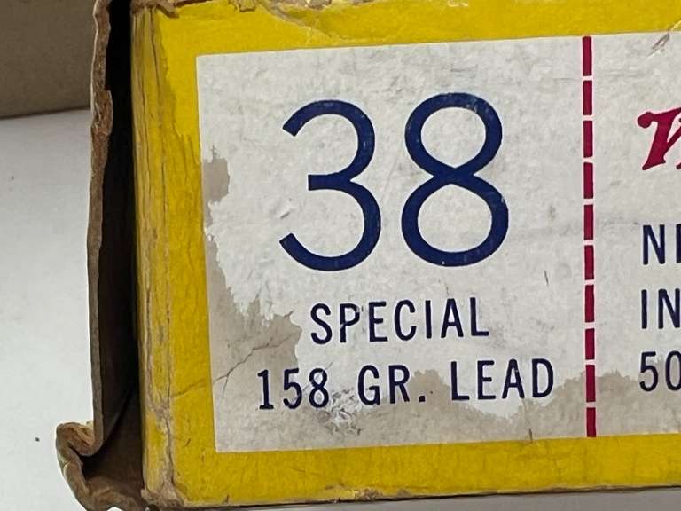 Winchester 38 special ammo, partial box, 35 rounds, see pictures for details