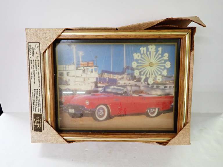 Dynasty Quartz Clock with Classic Red Car
