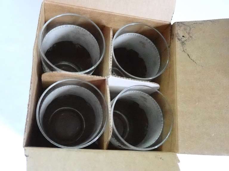 Wedgwood Fleur Iced Tea/Beverage Glasses - Set of 4 in Original Box