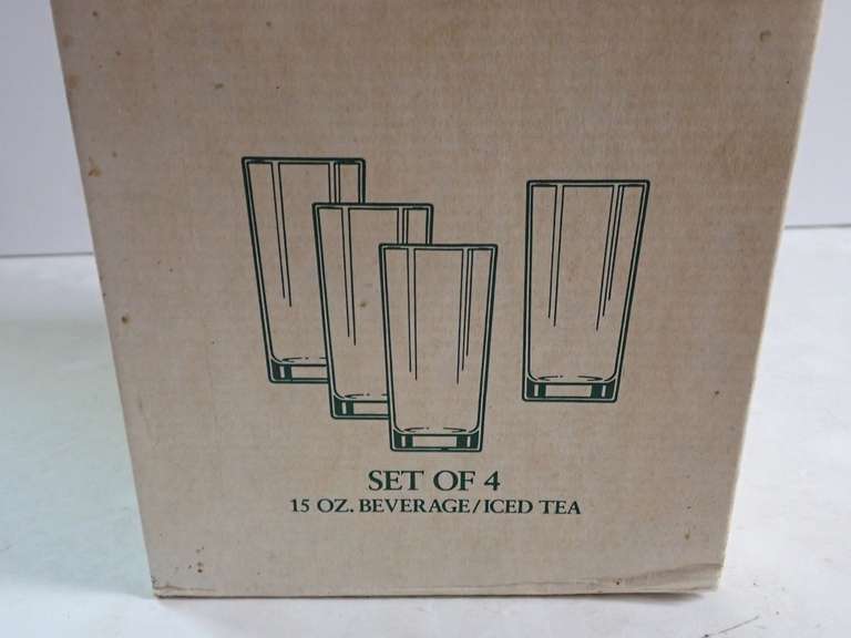 Wedgwood Fleur Iced Tea/Beverage Glasses - Set of 4 in Original Box