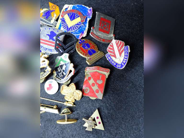Military Insignia and Pin Collection