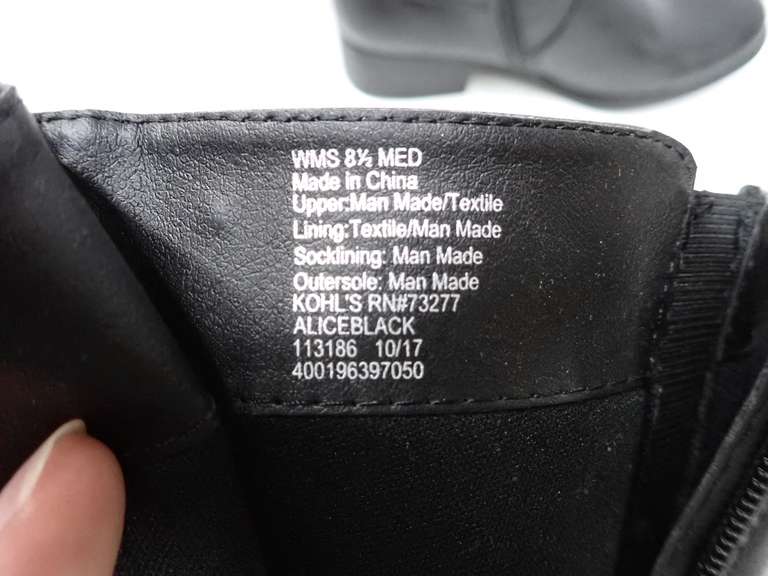 Croft & Barrow Black Knee-High Boots-See photos for size.