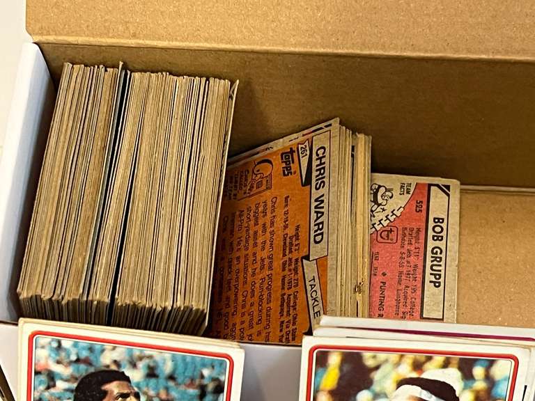 Box of unsearched sports cards, see pictures for details.