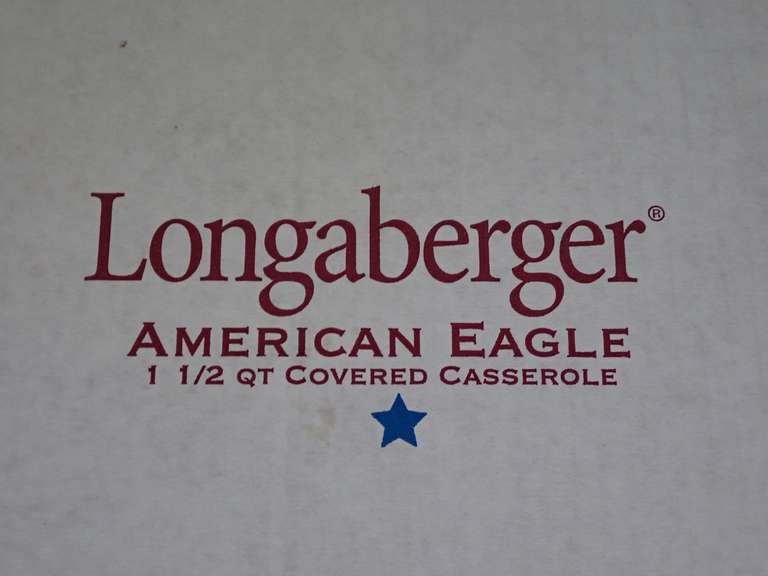 Longaberger American Eagle 1 1/2 Quart Covered Casserole