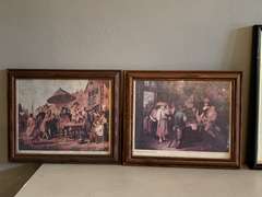 8 VINTAGE DENTIST FRAMED PRINTS (VARIOUS SIZES) - DINING ROOM