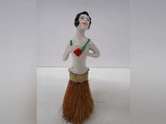 Vintage Figural Half Doll Clothes Brush