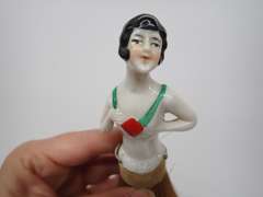 Vintage Figural Half Doll Clothes Brush