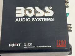 Boss Audio R1100M Riot Car Amplifier, working condition unknown, see pictures for details.
