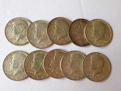 (10) KENNEDY HALF DOLLAR COINS - 40% SILVER