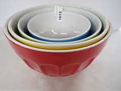 Complete Kitchen Colorful Ceramic Mixing Bowls - Set of 4