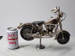 Vintage Metal Motorcycle Sculpture
