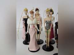 Collection of Barbie Ornament Dolls