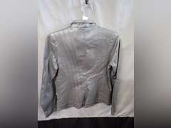 Bradley Bayou Silver Leather Jacket - XS