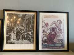 8 VINTAGE DENTIST FRAMED PRINTS (VARIOUS SIZES) - DINING ROOM