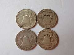 (4) FRANKLIN HALF DOLLAR COINS - 90% SILVER