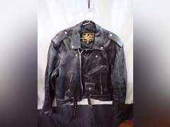 Unik International Leather Motorcycle Jacket - Size 48