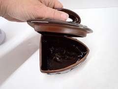 Ceramic Iron Trinket Box with Floral Design