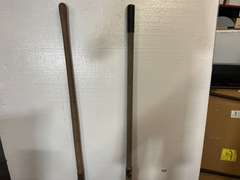 Shovels, includes a garden spade and a flat shovel, see pictures for details.