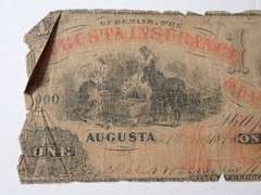 1800s AUGUSTA INSURANCE & BANKING CO. $1 NOTE