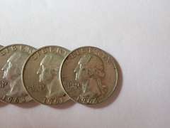 (10) WASHINGTON QUARTERS - 90% SILVER