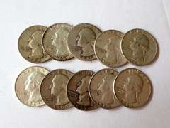 (10) WASHINGTON QUARTERS - 90% SILVER