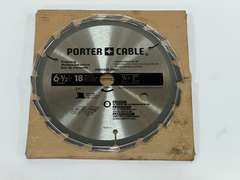 Porter cable 6 1/2 inch blade, 5/8” arbor, this piece has never been used, see pictures for details.