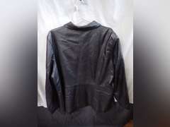 Avenue Leather Collection Black Leather Jacket, Size 22/24