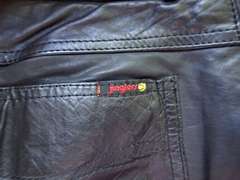 Jinglers C&A Black Leather Pants - No size tag - Appears to fit a Womens Size 8 - Please come to inspection verify these fit your needs.