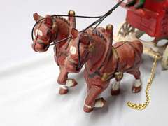 Coca-Cola Cast Iron Horse Drawn Delivery Wagon