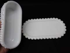 Hobnail Milk Glass Butter Dish and Salt & Pepper Set - Possibly Fenton