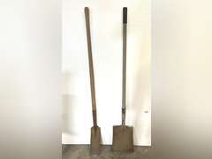 Shovels, includes a garden spade and a flat shovel, see pictures for details.