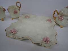 Porcelain Rose Decorated Tea Set