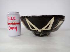 Handmade Pottery Bowl with Markings