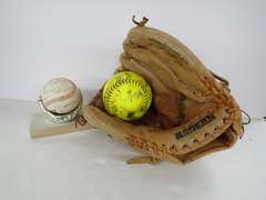 Vintage Baseball Glove, Softball & More