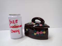 Ceramic Iron Trinket Box with Floral Design
