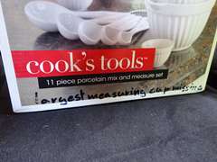 Cook's Tools 11-Piece Porcelain Mix and Measure Set - Missing 1 piece per note on box.