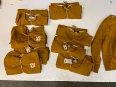 REI unisex Crew Sweatshirt Earth Co-Op, rustic gold, S, M, L, and XL, 14 pieces, see pictures for details.