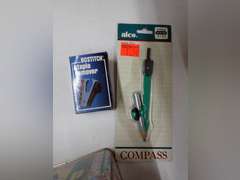 Assorted Storage Containers, Stationery, and Vehicle Charger