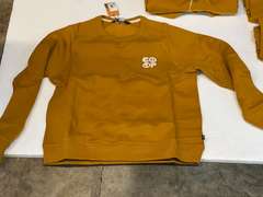 REI unisex Crew Sweatshirt Earth Co-Op, rustic gold, small and medium, 15 pieces, see pictures for details.