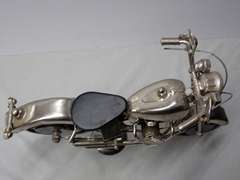 Vintage Metal Motorcycle Sculpture