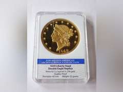 AMERICAN MINT 1849 LIBERTY HEAD DOUBLE EAGLE REPLICA $20 PROOF COIN - SEE PHOTOS FOR DETAILS