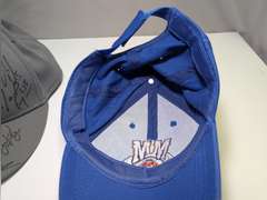TEAM AUTOGRAPHED MACON MAYHEM CAP AND UNSIGNED MACON MAYHEM CAP