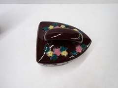 Ceramic Iron Trinket Box with Floral Design