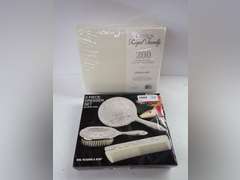 Cannon Royal Family Queen Sheet Set & Silverplated Dresser Set