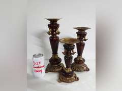 Set of Three Decorative Candle Holders
