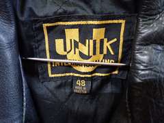 Unik International Leather Motorcycle Jacket - Size 48